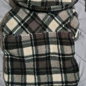 Friends Forever Plaid Fleece Dog Jacket Size Medium NWT